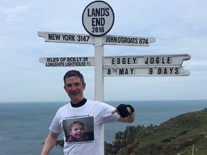 2016: Amazing achievement from our friend Edgey to not only cycle from John O'Groats to Lands End, but to raise a staggering £6033.85 by doing it.